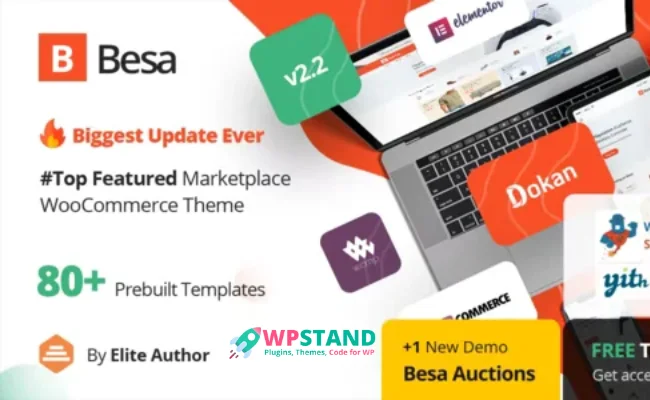 Besa Elementor Marketplace GPL WooCommerce WordPress Theme